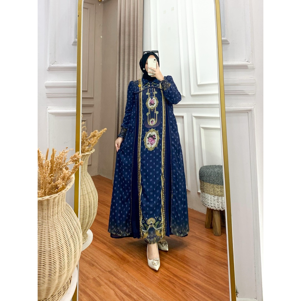 KHILYA Dress New kekinian Seruty Babydoll sultan Gamis Muslimah Wanita Simple elegant Lebaran 2026