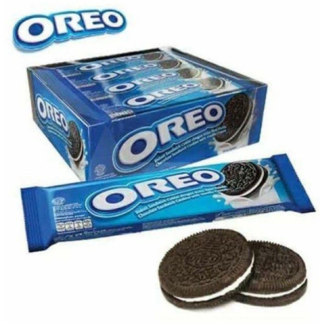 Oreo Biskuit Sandwich Original Isi 12 pcs | Snack Cokelat Krim Vanilla | Camilan Renyah Mondelez Ori
