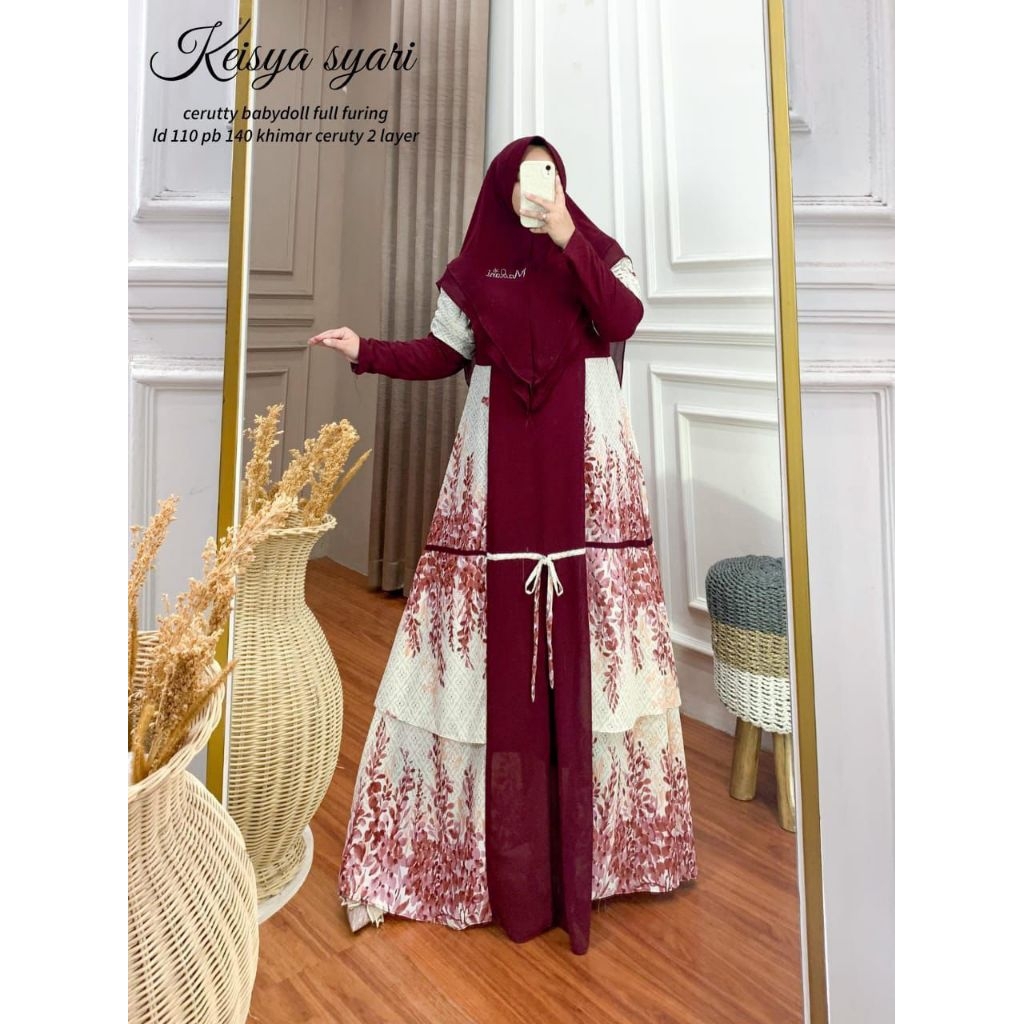 Farasya maxy set gamis kekinian Fabina| Noella Aiden set|Dubai keisya gamis lebaran
