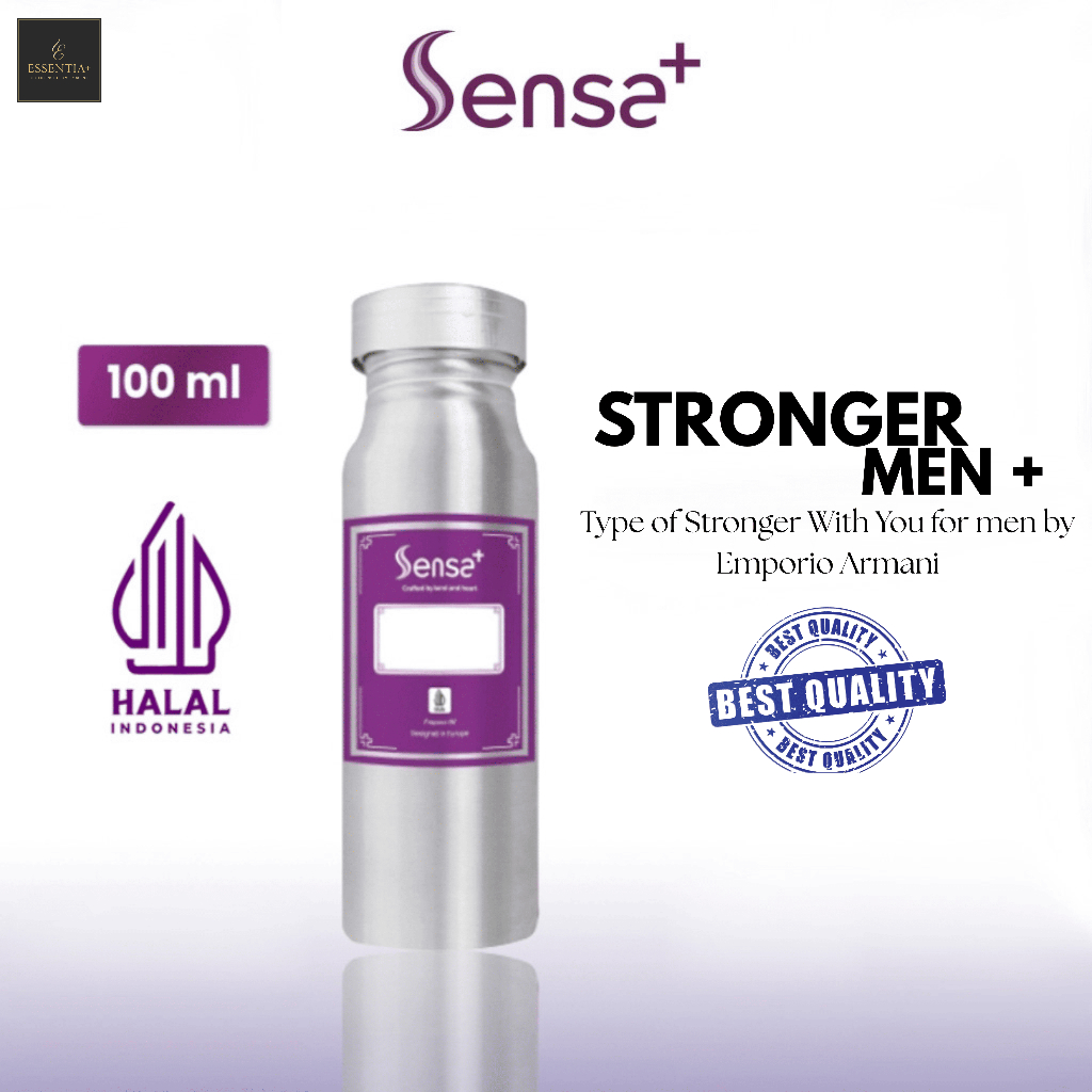Bibit Parfum Sensa+ Murni Non Alkohol Varian Stronger Men Type of Stronger With You Original