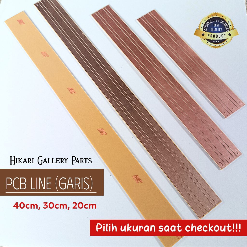 PCB Line Final 20cm 30cm 40cm model GARIS untuk Transistor final TOSHIBA SANKEN