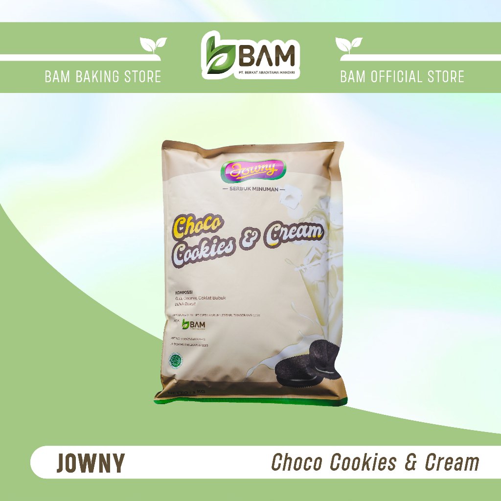 JOWNY CHOCO COOKIES N CREAM 1KG  minuman bubuk (premix) minuman instan