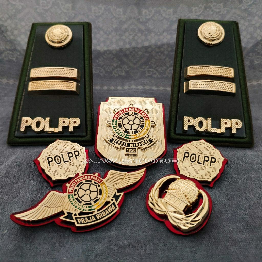 PANGKAT POL PP 3B . PANGKAT SATPOL PP HOLONGAN 3B . PIN POL PP