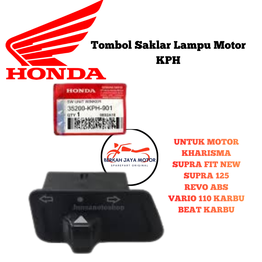 36150-KPH-880 Tombol Saklar Lampu Motor Karisma Supra x 125 Supra Fit New Vario Original Honda AHM