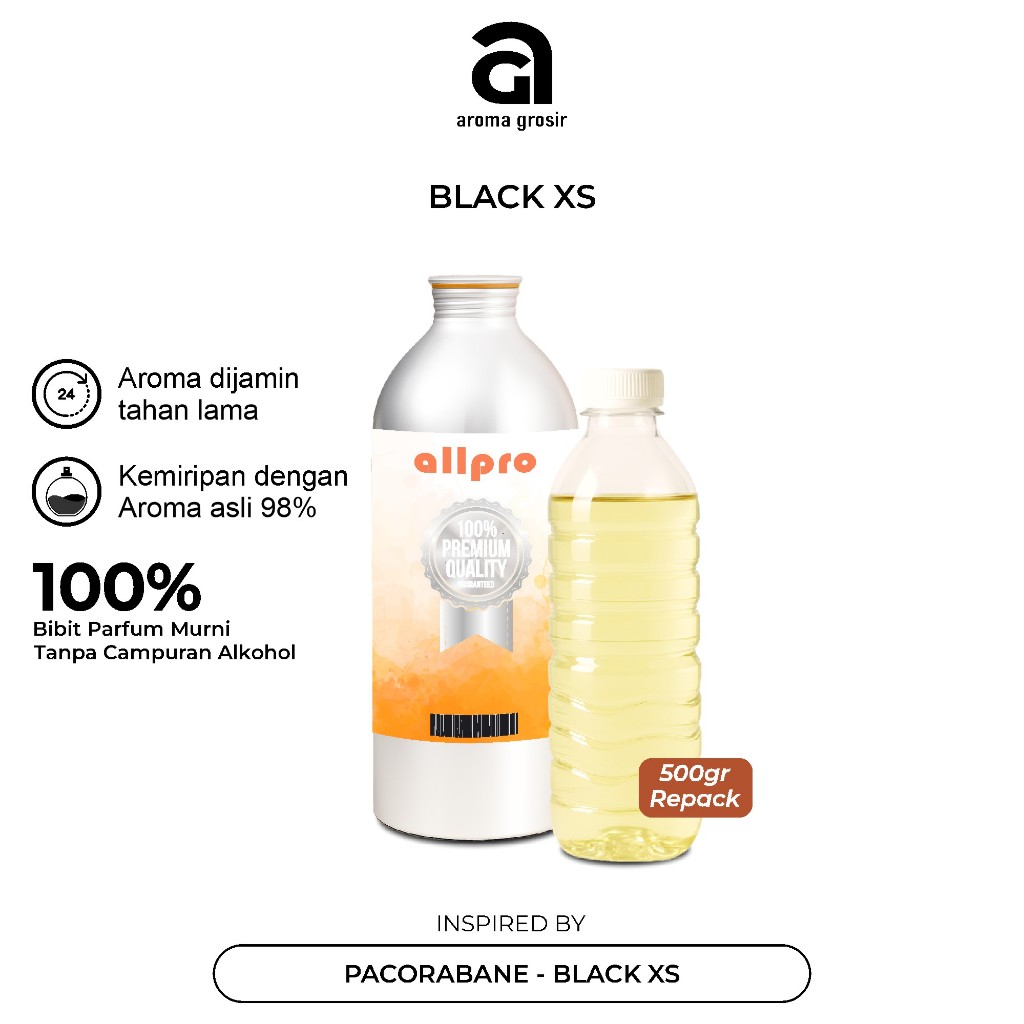 BIBIT PARFUM BLACK XS INSPIRED BY PACORABANE - BLACK XS ALLPRO