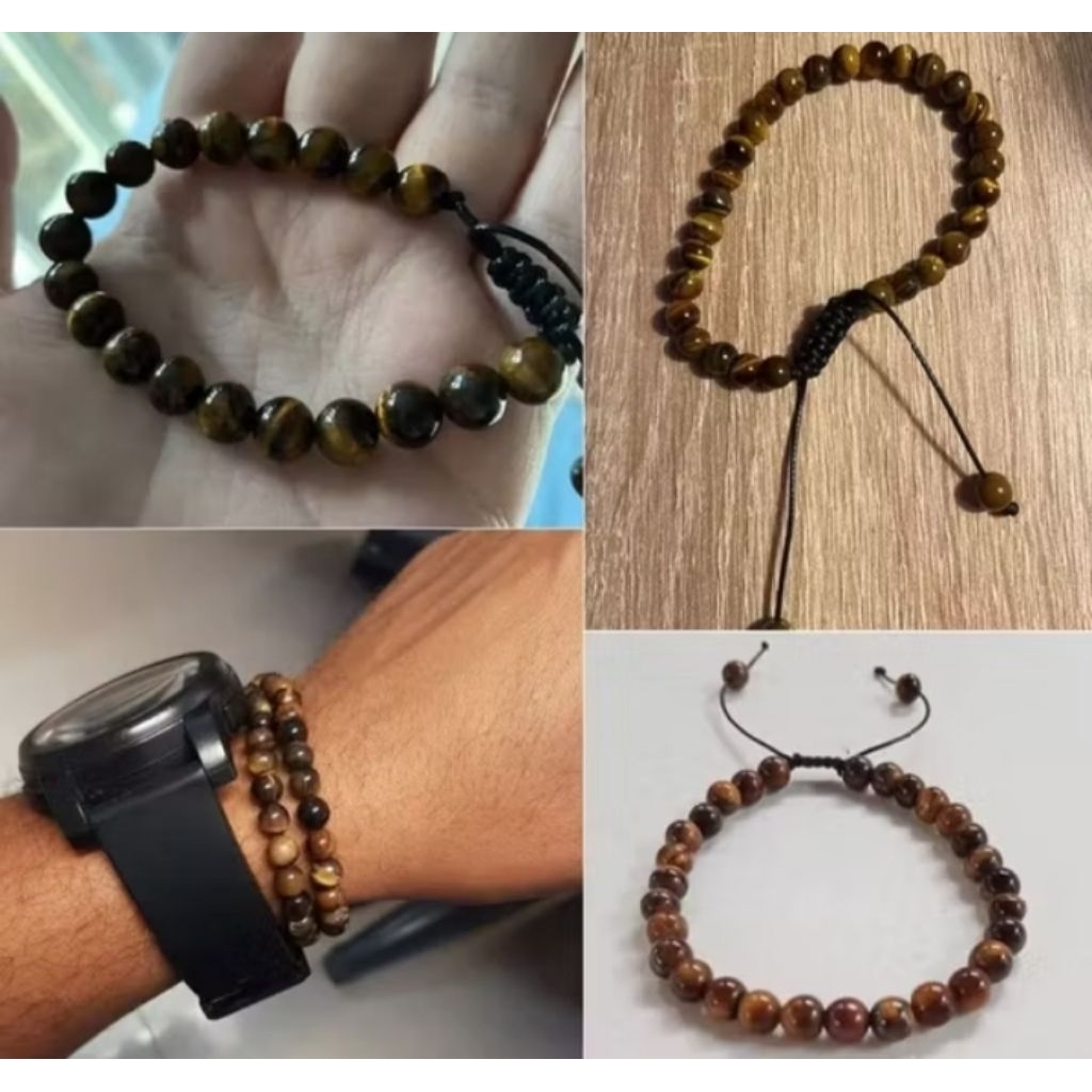 Gelang Batu Alam (akik) Natural Tiger Eye