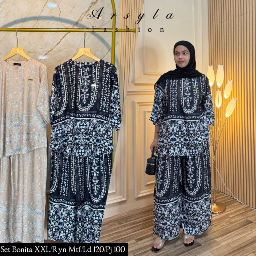 SETELAN/ONESET RAYON FULL MOTIF BONITA SET ARSYLA FASHION