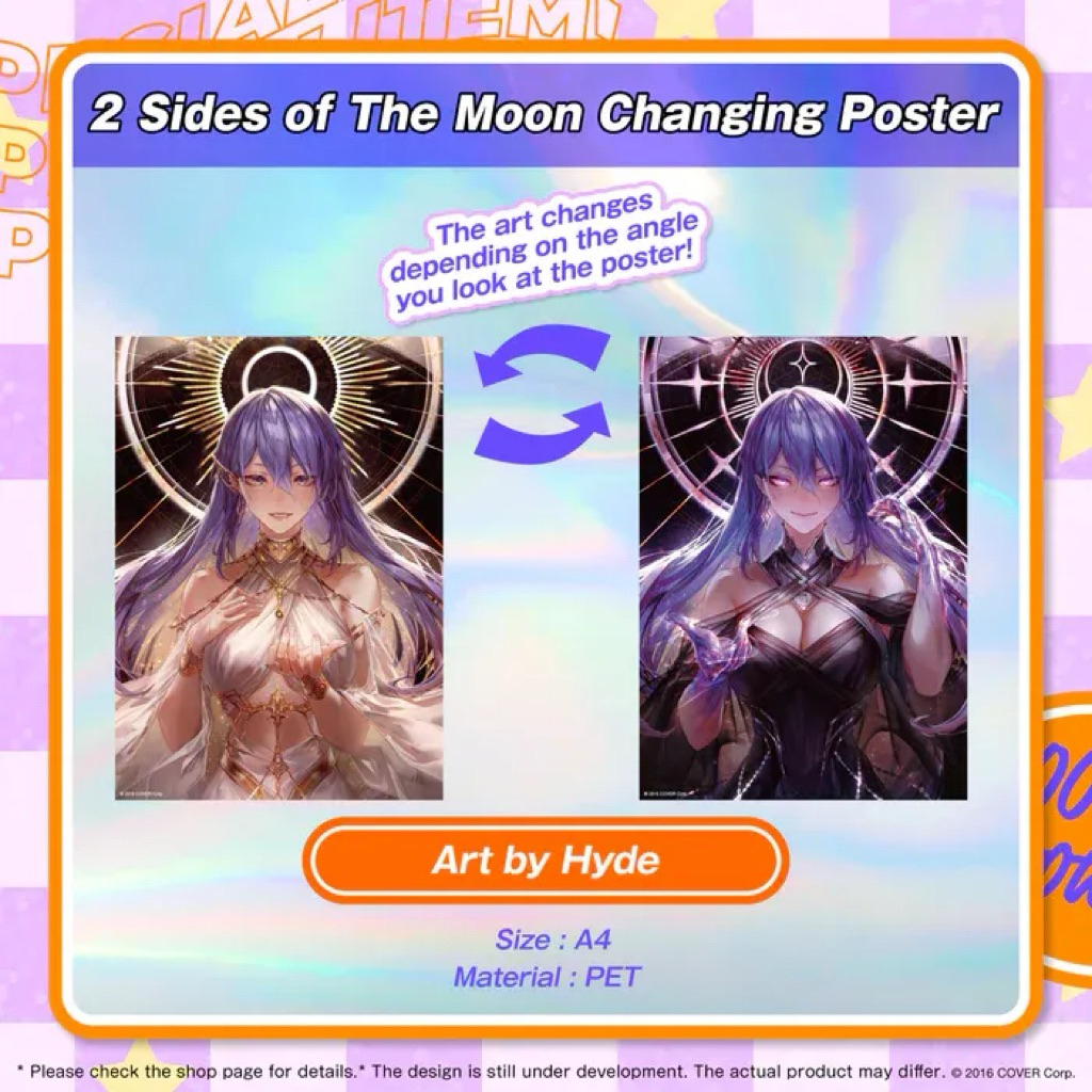 Hololive Indonesia (Hololive ID) Moona Hoshinova 2 Sides of the Moon Changing Poster