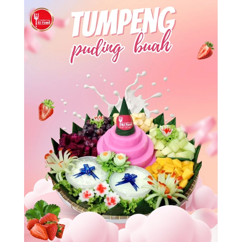 Puding Buah / Tumpeng puding buah / Puding buah potong / Puding buah segar