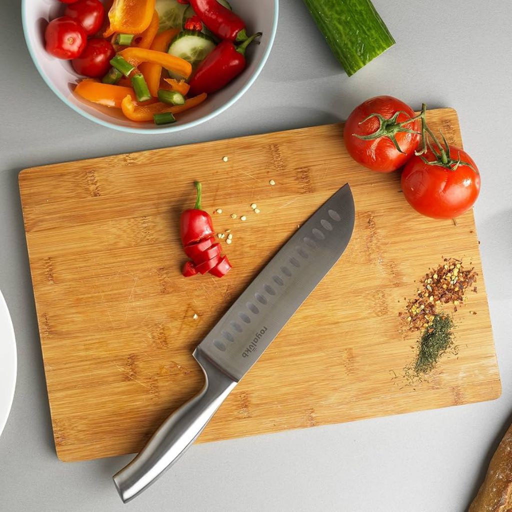 Royal Vkb KN0417 Santoku Knife, 18cm Blade, Stainless Steel ( Pisau Dapur Santoku)