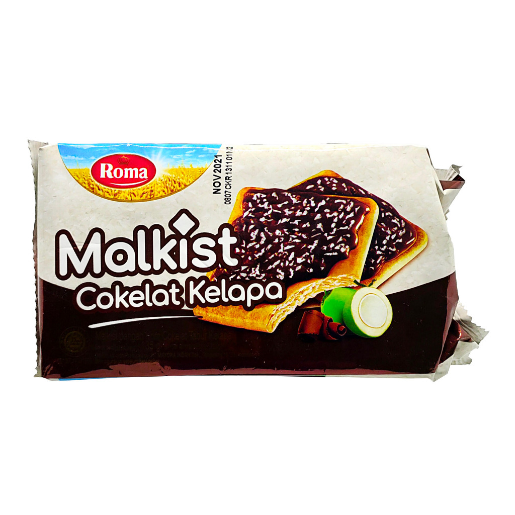 Biskuit Krakers ROMA MALKIST Coklat Kelapa 95 gr Crackers Biscuit