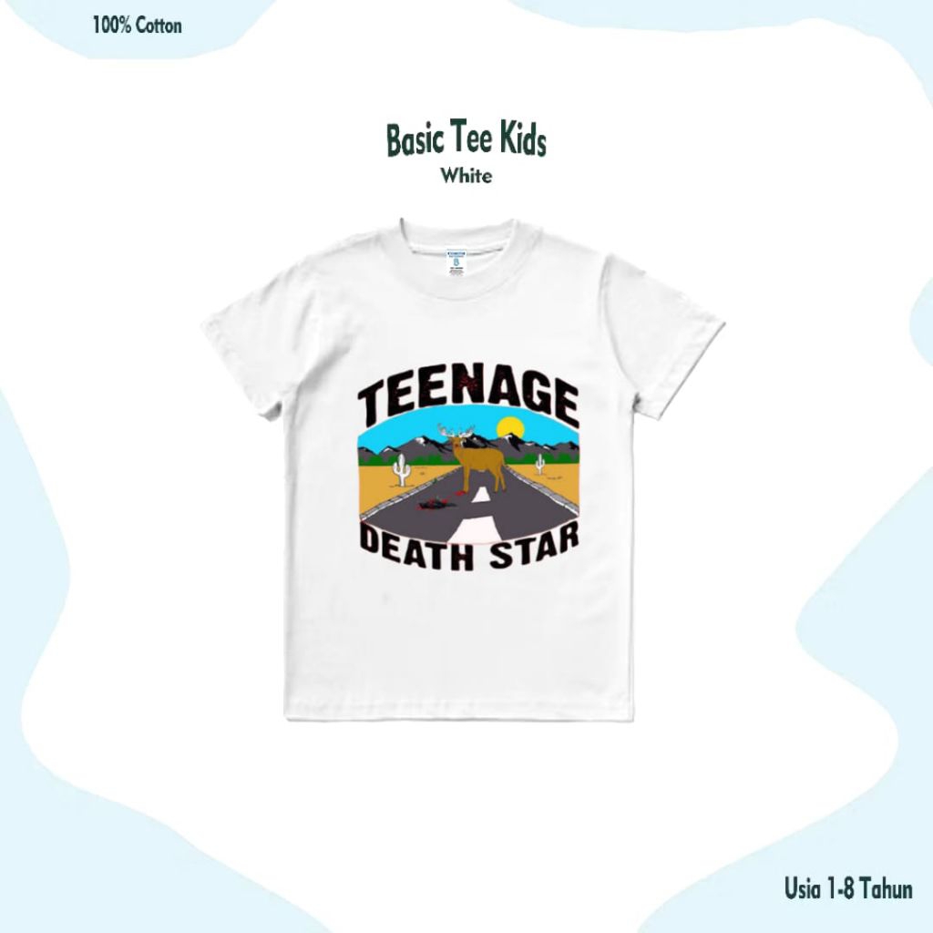 slwa-id kids TEENAGE DEATH STAR kids kaos anak unisex