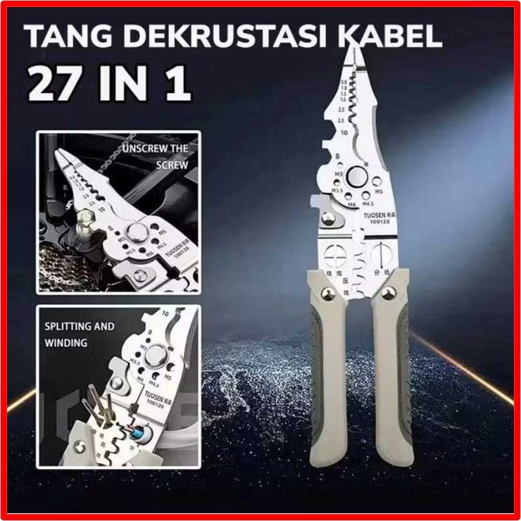 Tang Dekrustasi Kabel Multifungsi