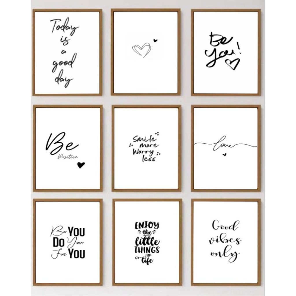DEKOR.IN Hiasan dinding kata kata aesthetic - Hiasan dinding kata kata positif - poster dinding kata