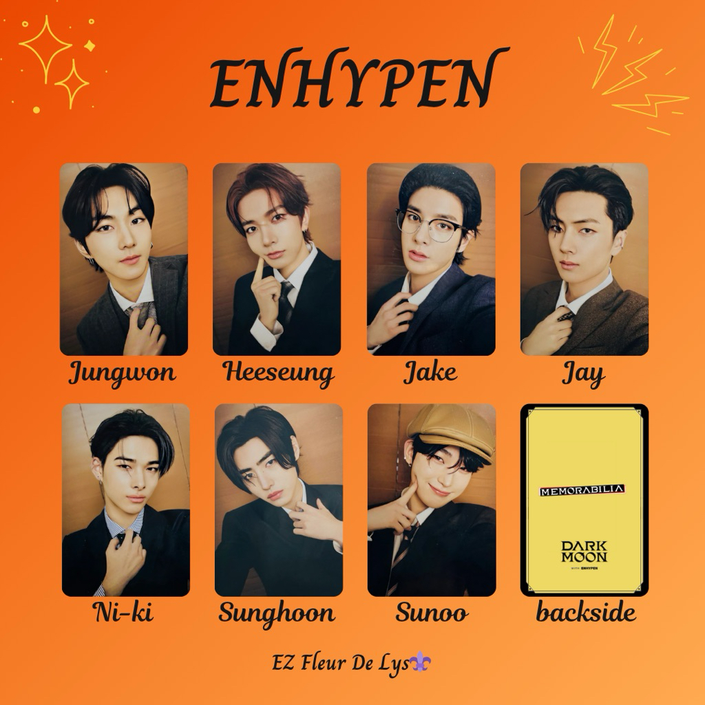 photocard replika pc unofficial ENHYPEN Dimension Answer JUNGWON HEESEUNG JAKE JAY NIKI SUNGHOON SUN
