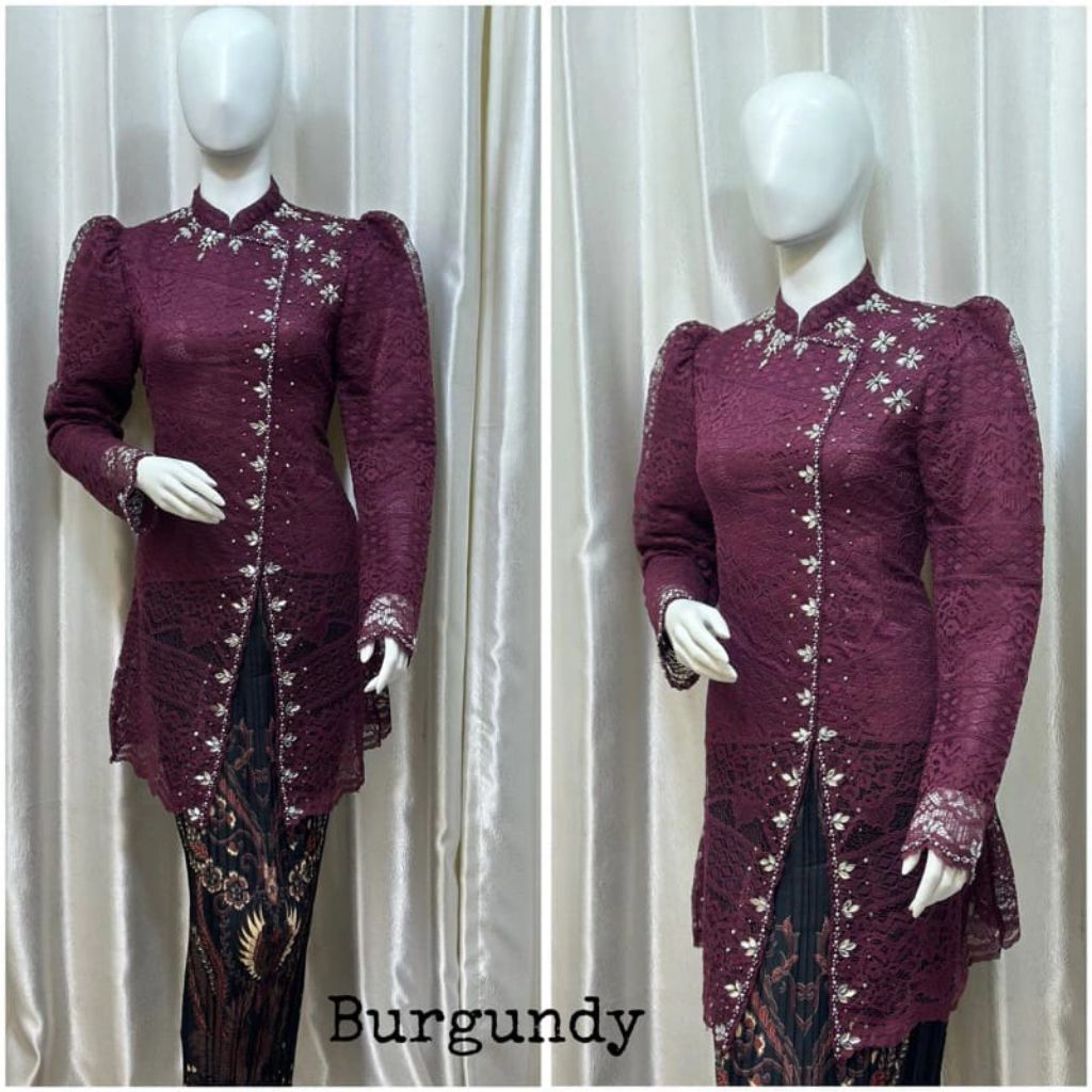 Kebaya Janggan Brokat Premium/Kebaya Modren/Kebaya wisuda/Baju Nikah/Baju Bridesmaid/Kebaya Tradisio