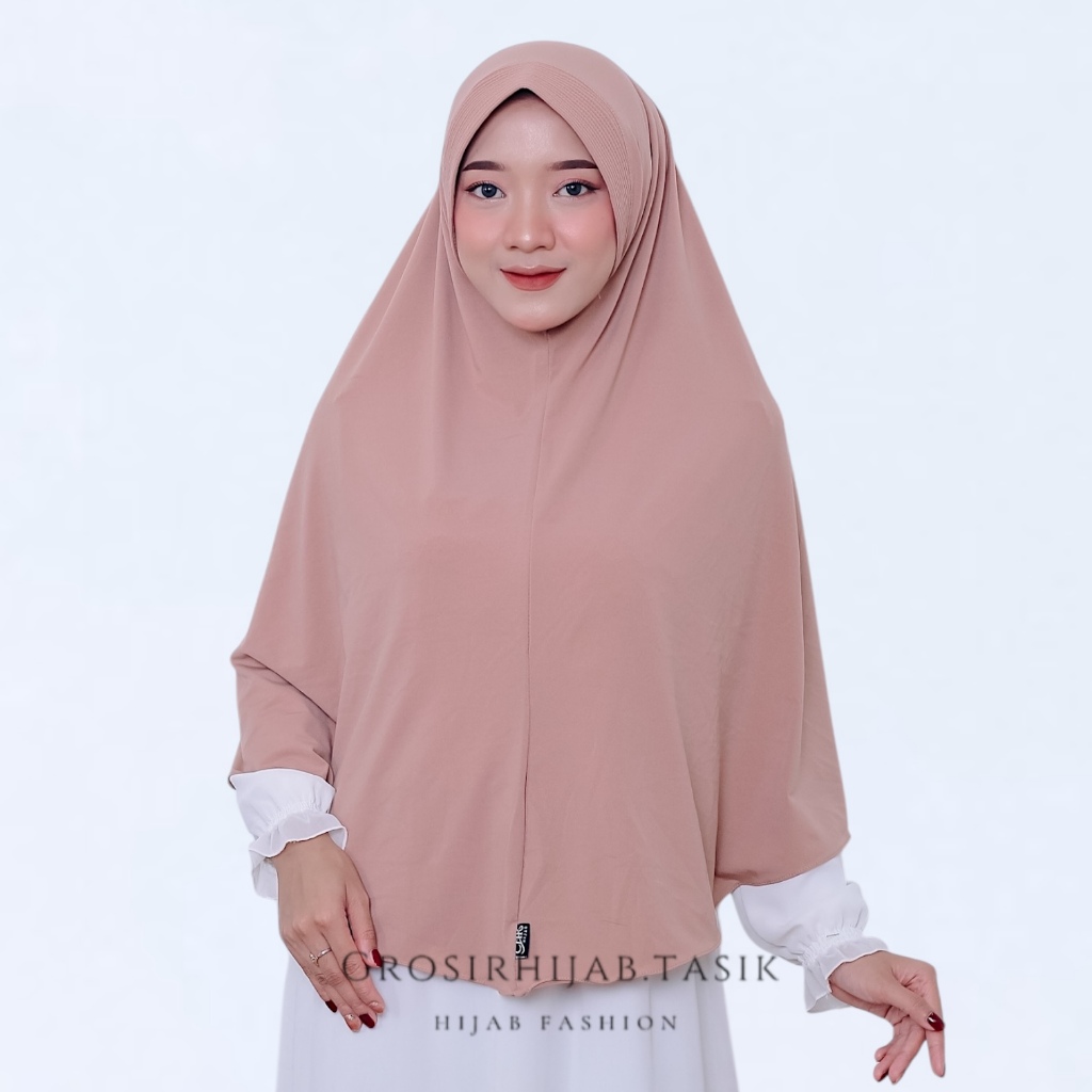CHR HIJAB KERUDUNG POLOS JERSEY SUPER WARNA MOCCA ORIGINAL