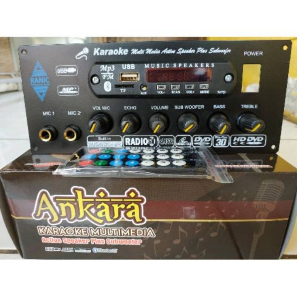 kit power amplifier speaker aktif plus mp3 player bluetooth kit Ankara