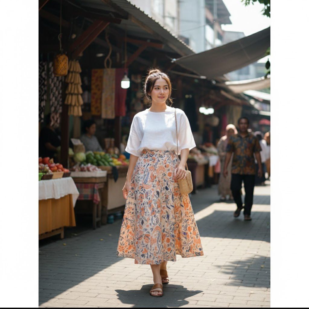 Rok batik wanita bawahan / Skirt rok panjang