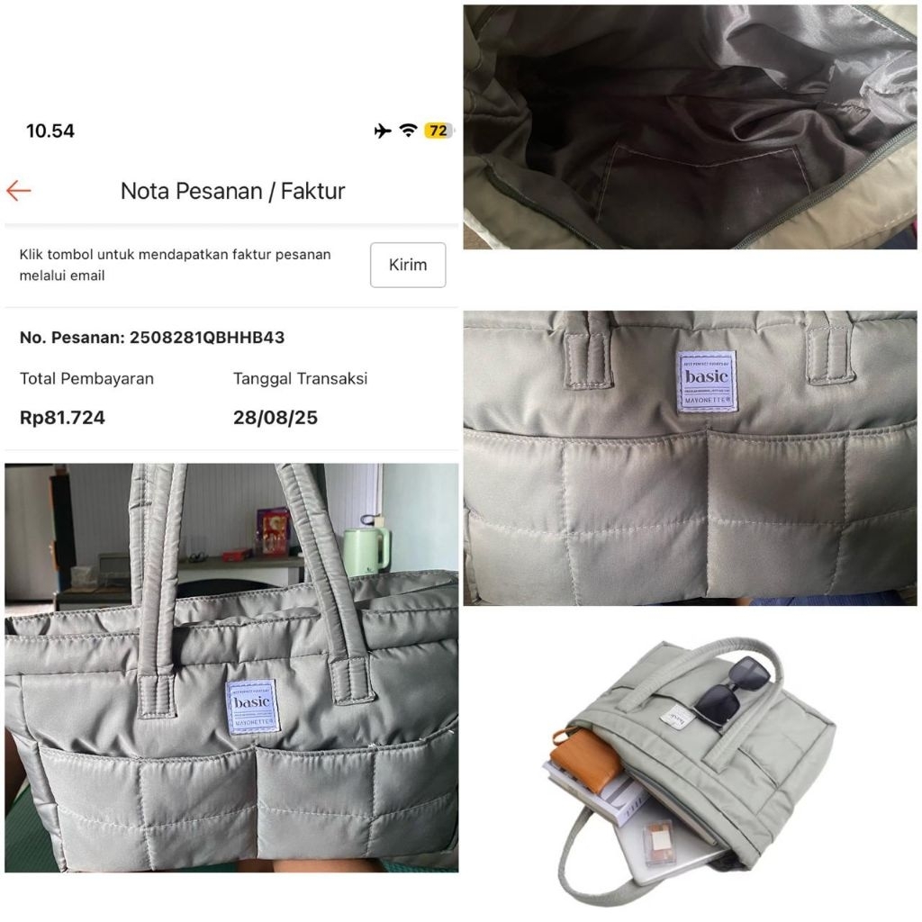 Totebag Tas Merk Mayonette Warna Gray