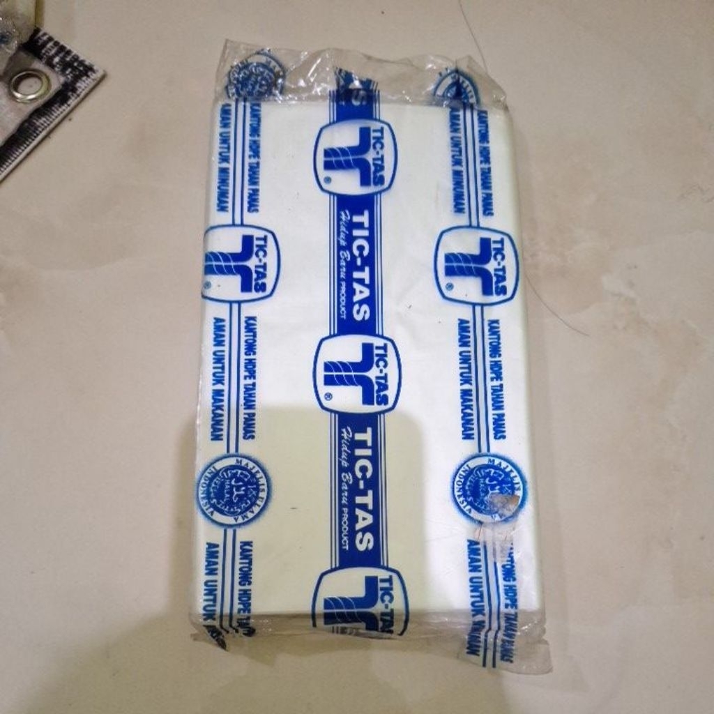 Plastik HDPE TicTas tahan panas 18x30 100lb murah plastk snacl es