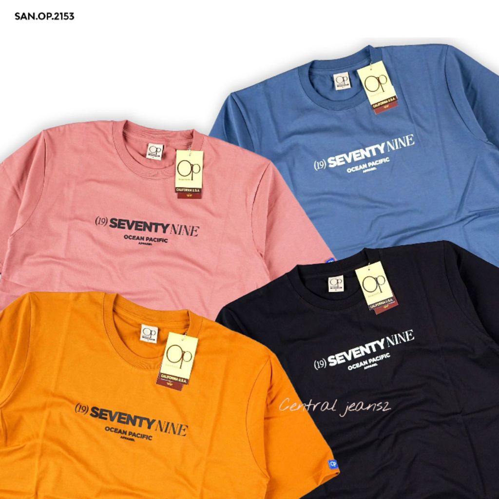 kaos oblong T-shirt Op Ocean Pacific pria original