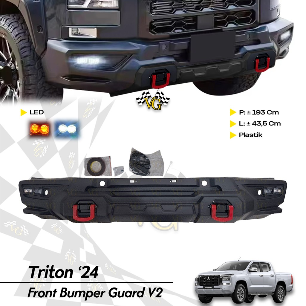 Front Bumper ABS Triton 2024 2025 Bumper Depan ABS Led Triton 2025