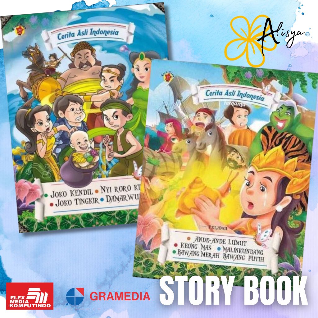 BUKU CERITA ANAK EDU BOOK KUMPULAN CERITA ASLI INDONESIA VOL 1 & VOL 2 - CERITA DONGENG ANAK INDONES