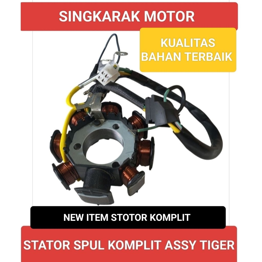 SPUL STATOR KOMPLIT ASSY HONDA TIGER KUALITAS ORIGINAL FUKUYAMA PART