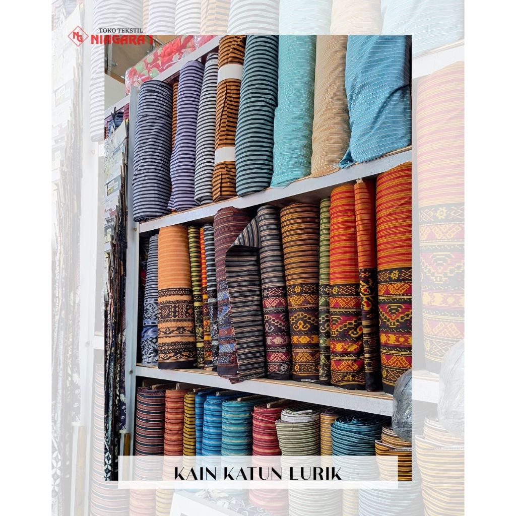 KAIN KATUN LURIK | KAIN ATASAN | KEBAYA LURIK | SURJAN LURIK (per 0,5m)