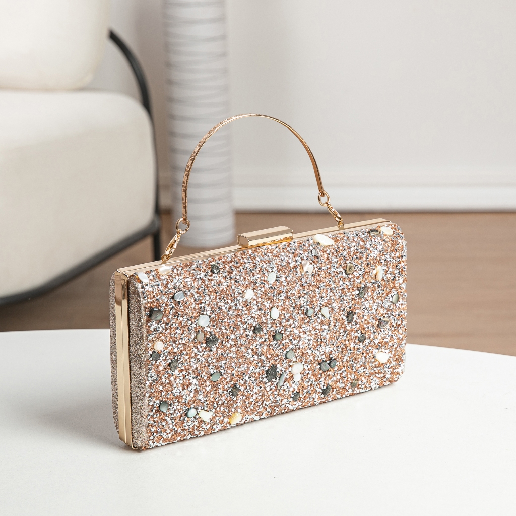 Tas cantik kondangan wanita / Tas pesta bahu rantai / Clutch party bag / Tas pesta wanita elegan fri