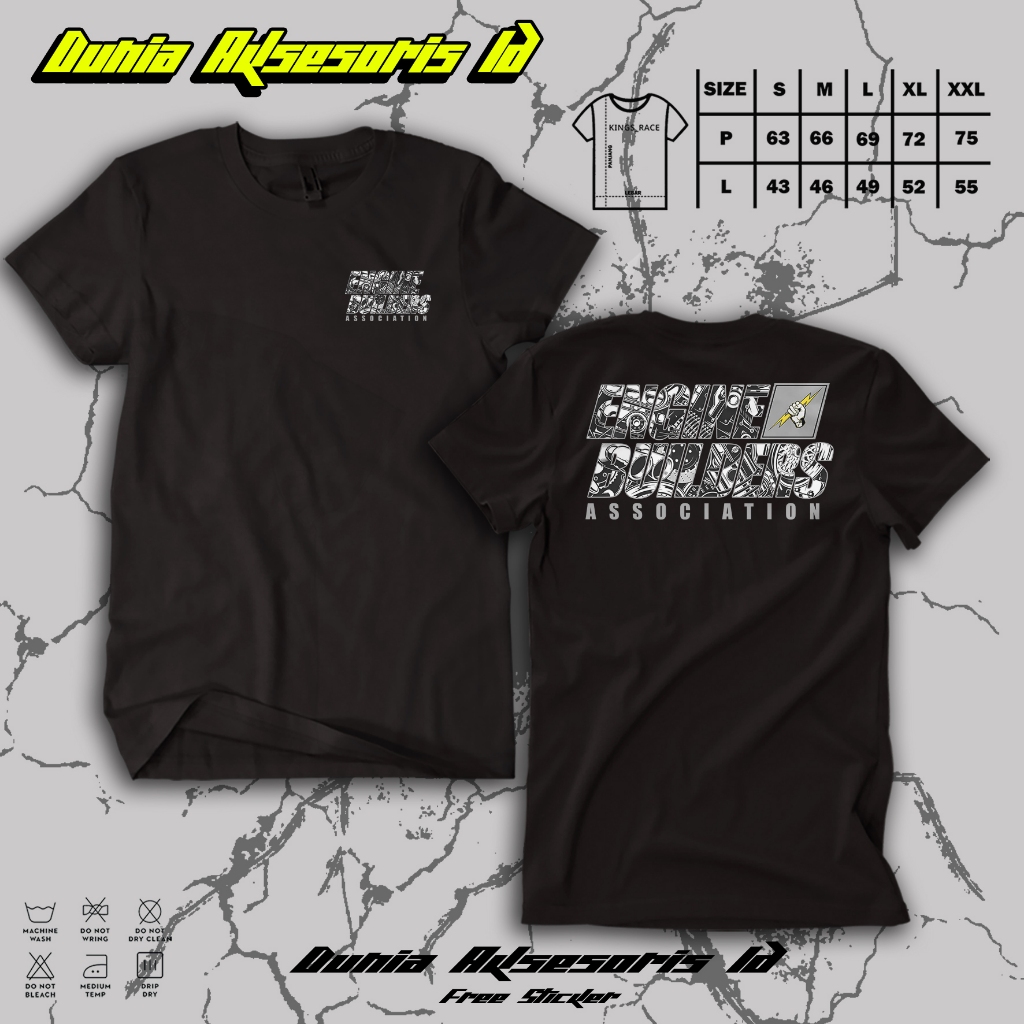 Kaos ENGINE BUILDERS | Kaos Teknik Mesin | Kaos Mekanik | Baju Tshirt Engine