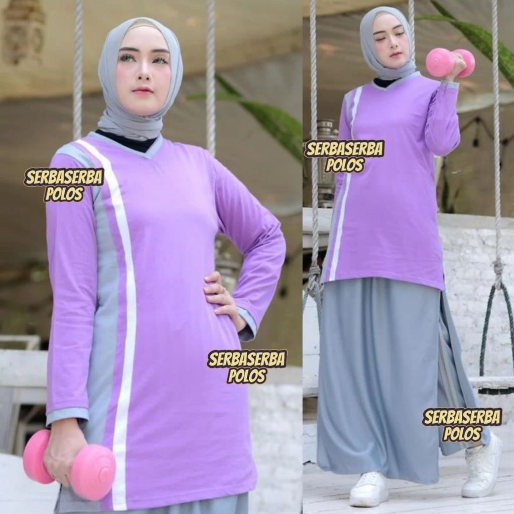 New Seragam Olahraga Muslimah Syar'i / Seragam Olahraga Rocella / Rok Celana Muslimah