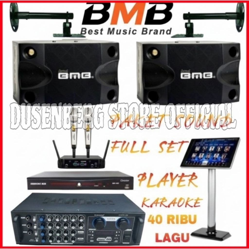 Karaoke Set BMB 8 Inch / Ampli Karaoke / Player Karaoke 40 Ribu Lagu / Touch Screen / Mic Wireless