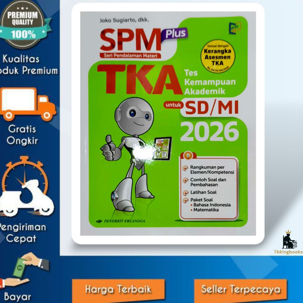 BUKU UJIAN AKHIR NASIONAL SPM PLUS TKA SD KELAS 6 KUMER ERLANGGA 2026