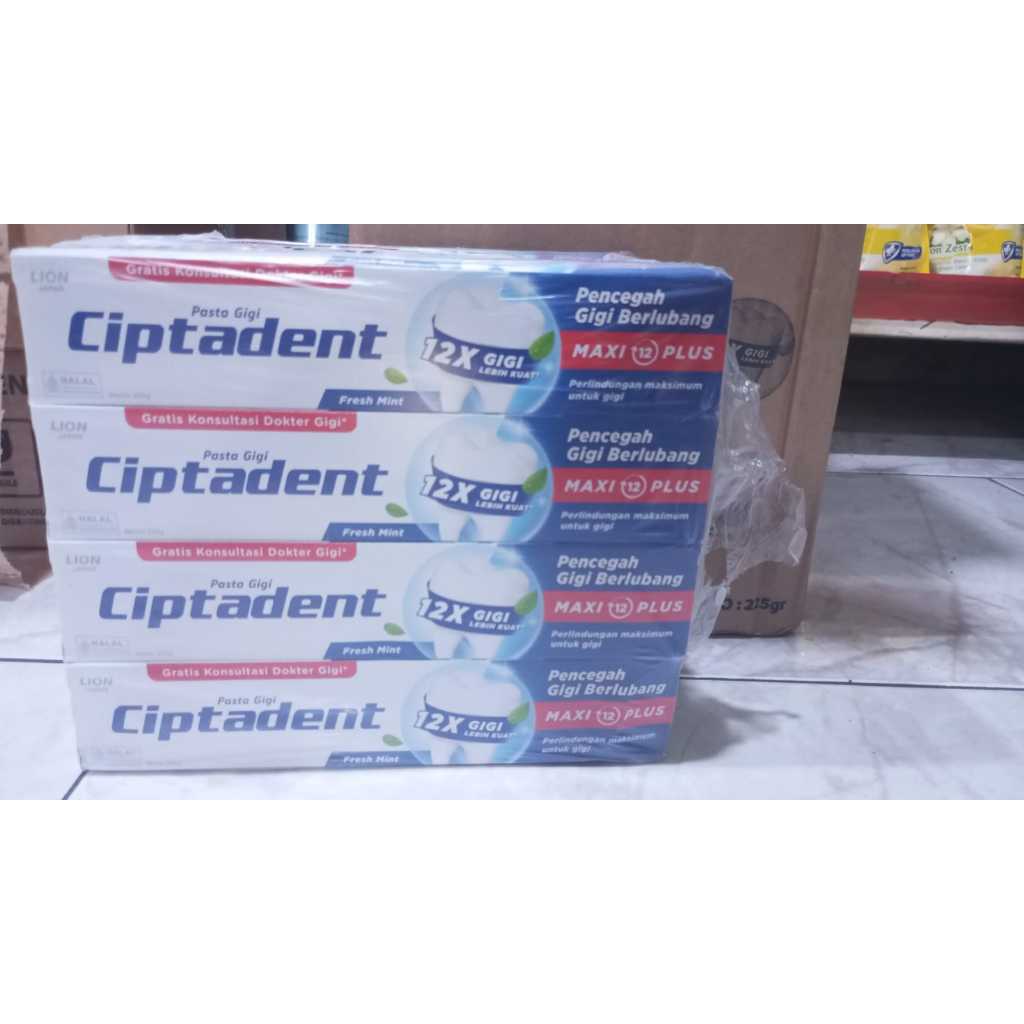 Ciptadent Pasta Gigi Maxi 12 Cool Mint Jumbo 225 gr  HIJAU Termurah