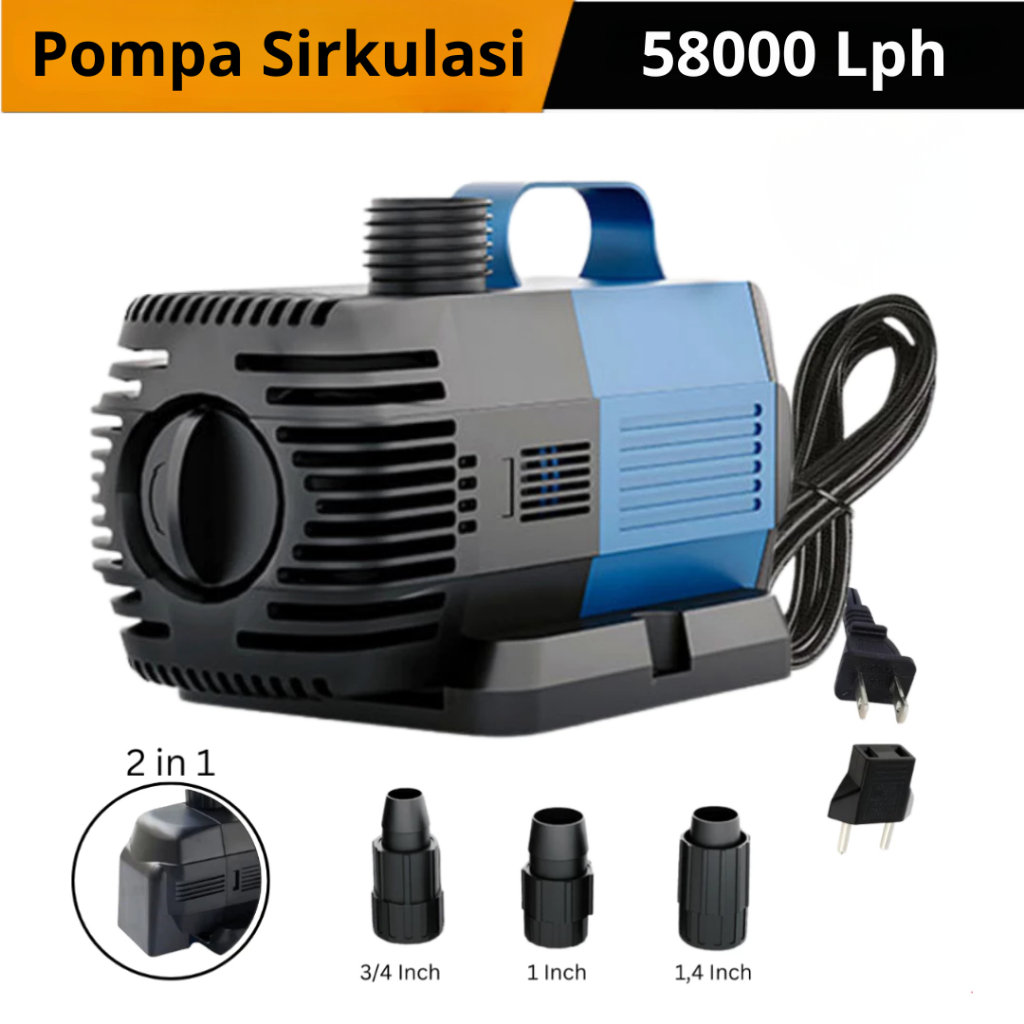 Pompa Kolam SOBO 5800 38 Watt Mesin Pompa Kolam Low Watt Pompa Kolam Koi 5800 L/H Irit Listrik