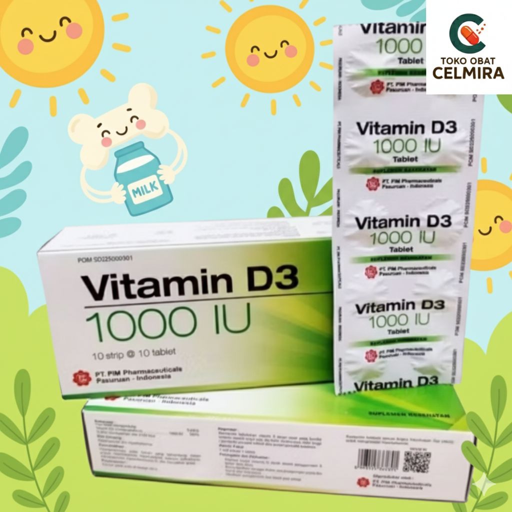 Vitamin D3 kandungan 1000ui