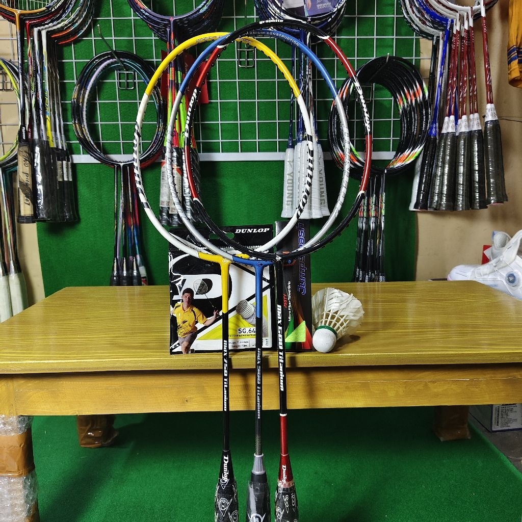 RAKET Badminton Dunlop Max 600,750,900 Titanium Original 3UG5 30Lbs