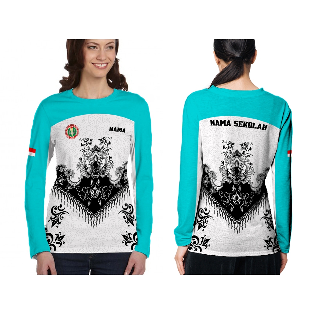 Seragam PGRI Kaos Lengan Panjang PGRI Baju Guru Batik PGRI Bisa Pake Nama/Sekolah