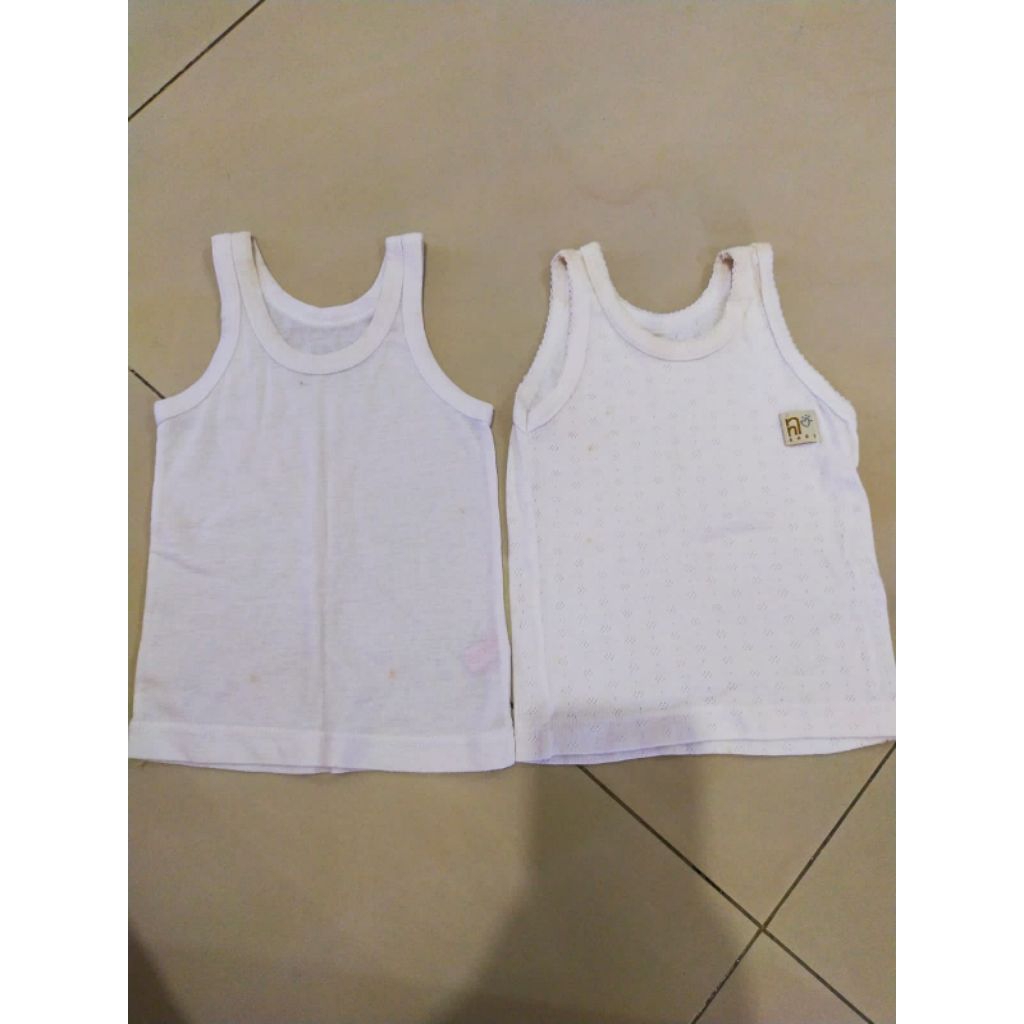 kaos kutang anak 3-9 bulan preloved isi 2