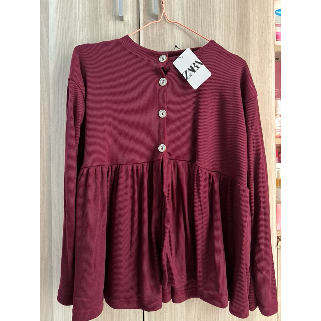 vaila peplum knit Cardigan knit/auter knit Cardigan lengan panjang Cardigan knit atasan wanita /Blou