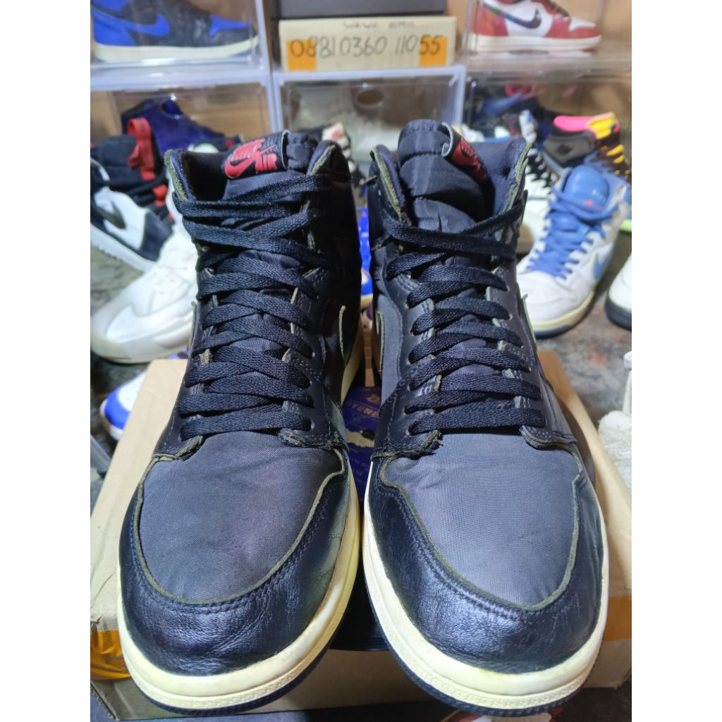 Aj1 High Black Satin