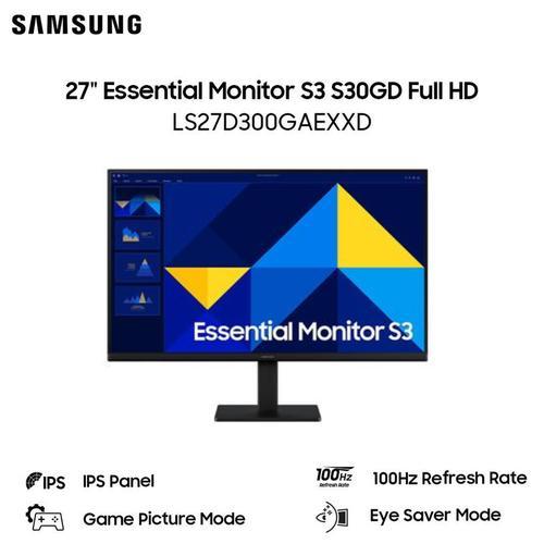 Monitor LED Samsung 27" IPS S27D300 , Monitor LS27D300GAE 27" Inch  IPS FHD 100Hz