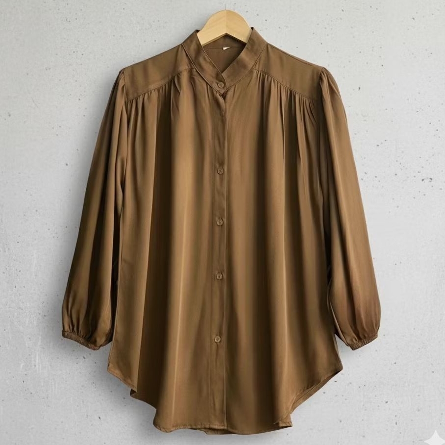 Amena Blouse Kemeja Bahan Rayon Twill Premium