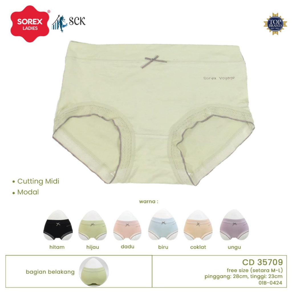 [ISI 3] Celana Dalam Wanita SOREX 35709 - 35719 - 35722 - 35724 Standar & Jumbo Super Soft / CD Anek