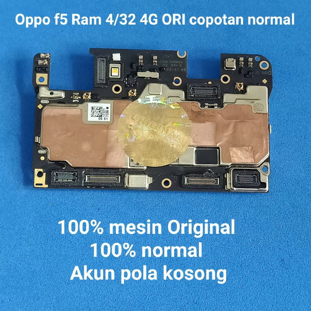 Mesin Normal Oppo f5 Cph1723 Ram 4/32 GB Normal tinggal pasang akun pola kosong ( Lcd & komponen tid