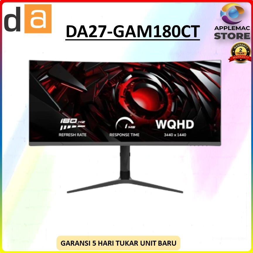 MONITOR  DIGITAL ALLIANCE GAMING 27 INCH CURVE FHD 1080P 1MS 180HZ  2Y