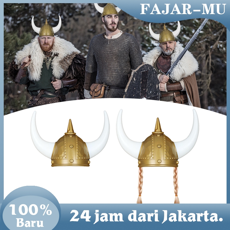 Topi Viking Tanduk / Topi Viking Helm Tanduk / Cosplay Topi Helm Viking