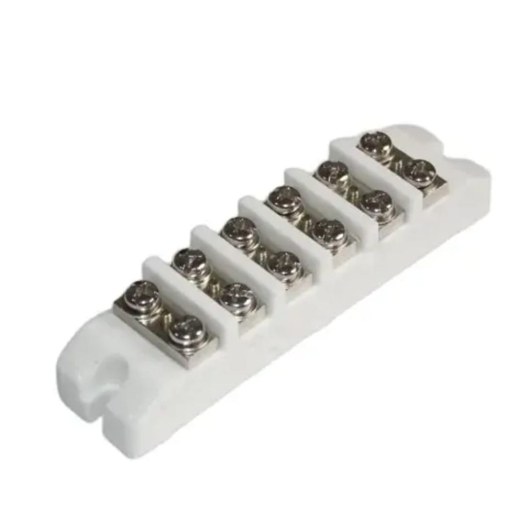 Terminal Blok Keramik 6P 30A I Material Steatite Keramik Terminal Blok